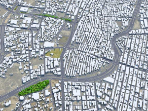 Taif şehri Suudi Arabistan 50km 3D Model
