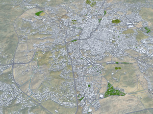 Taif city Saudi Arabia 50km 3Dモデル