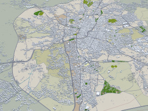 Taif city Saudi Arabia 50km 3Dモデル