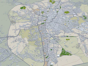 Taif city Saudi Arabia 50km 3D Model