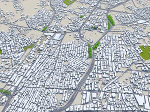 Taif city Saudi Arabia 50km 3D Model