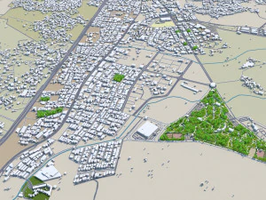 Taif city Saudi Arabia 50km 3D Model