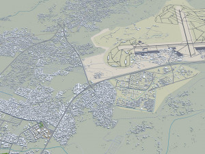 Taif city Saudi Arabia 50km 3Dモデル