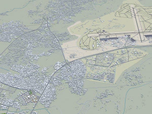 Taif city Saudi Arabia 50km 3D Model