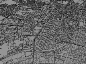 Taif city Saudi Arabia 50km 3D Model