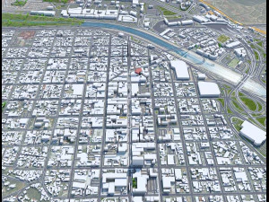 Город Тихуана Мексика 40 км 3D Модель