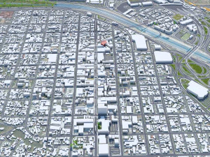 Город Тихуана Мексика 40 км 3D Модель