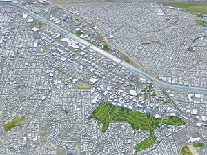 Tijuana city Mexico 40km Modèle 3D