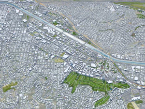 Город Тихуана Мексика 40 км 3D Модель