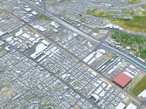 Город Тихуана Мексика 40 км 3D Модель