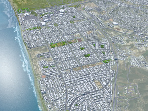 Tijuana city Mexico 40km Modèle 3D