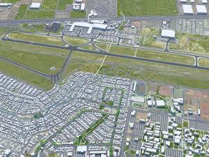 Город Тихуана Мексика 40 км 3D Модель