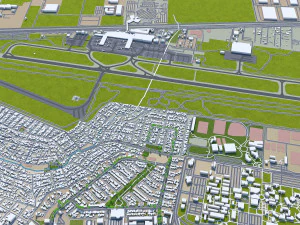 Город Тихуана Мексика 40 км 3D Модель