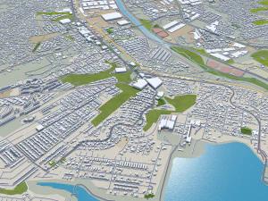 Город Тихуана Мексика 40 км 3D Модель