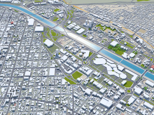 Tijuana city Mexico 40km Modèle 3D