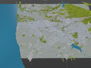 Tijuana city Mexico 40km Modèle 3D