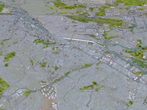 Tijuana city Mexico 40km Modèle 3D