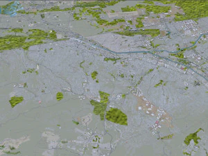 Город Тихуана Мексика 40 км 3D Модель