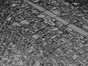 Город Тихуана Мексика 40 км 3D Модель