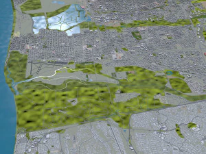 Город Тихуана Мексика 40 км 3D Модель