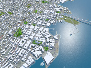 Tromso city Norway 40km 3D-Modell