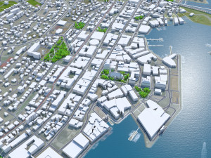 Tromso city Norway 40km 3D-Modell