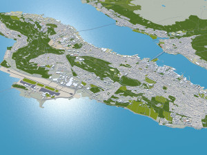 Tromso city Norway 40km 3D-Modell