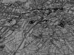 Walsall city United Kingdom 30km 3D 모델