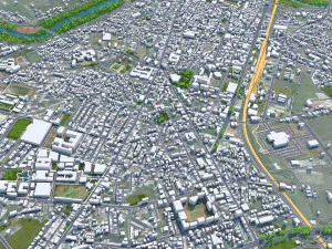 Yilan Tam İlçesi Tayvan 50km 3D Model