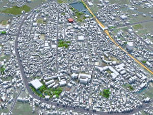 Yilan Full County Taiwan 50km 3D Model