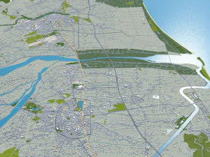 Yilan Full County Taiwan 50km 3D Model