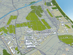 Yilan Full County Taiwan 50km 3D Model