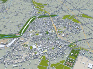 Yilan Full County Taiwan 50km 3D Model