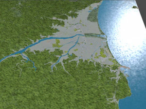 Yilan Full County Taiwan 50km 3D Model
