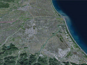 Yilan Full County Taiwan 50km 3D Model