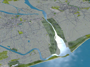 Yilan Full County Taiwan 50km 3D Model
