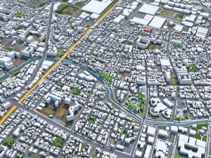 Zhubei city Hsinchu County Taiwan 30km 3D Модель