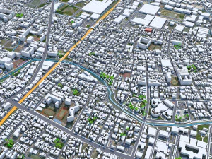 Citt&agrave; di Zhubei Contea di Hsinchu Taiwan 30 km Modello 3D