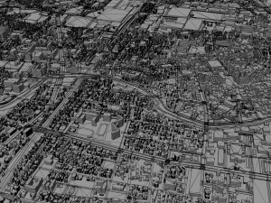 Zhubei city Hsinchu County Taiwan 30km 3D Модель