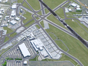 Aberdeen Airport 10km 3D Model