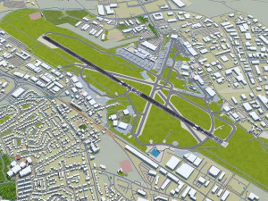 Aberdeen Airport 10km 3D Model