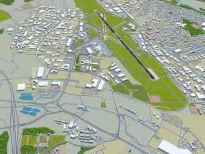 Aberdeen Airport 10km 3D Model