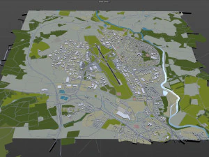 Aberdeen Airport 10km 3D Model
