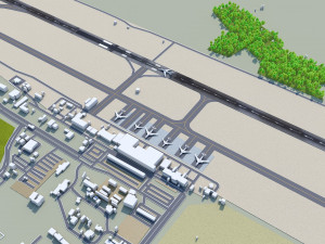 Abha Airport 10km Modelo 3D