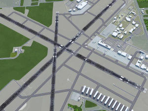 Aeropuerto Abraham Lincoln Capital Springfield 10 km Modelo 3D