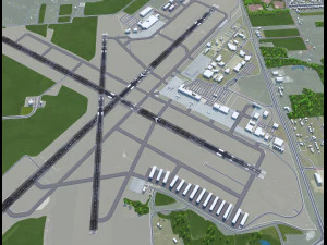 Abraham Lincoln Capital Airport Springfield 10km 3D Model