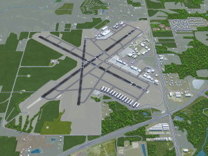 Abraham Lincoln Capital Airport Springfield 10km Modello 3D