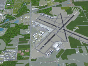 Abraham Lincoln Capital Airport Springfield 10km 3D Model