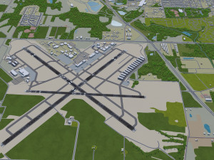 Abraham Lincoln Capital Airport Springfield 10km Modello 3D