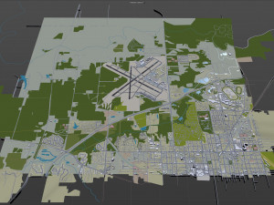 Abraham Lincoln Capital Airport Springfield 10km Modello 3D